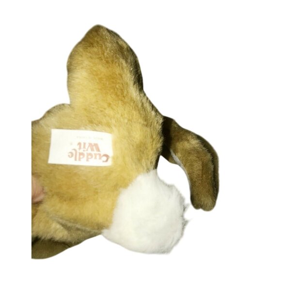 Cuddle Wit Brown EASTER BUNNY White Rabbit Stuffed Animal Plush - Picture 6 of 9